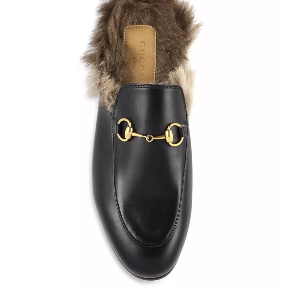 Gucci princetown-shearling lined leather slipper - Picture 2 of 10